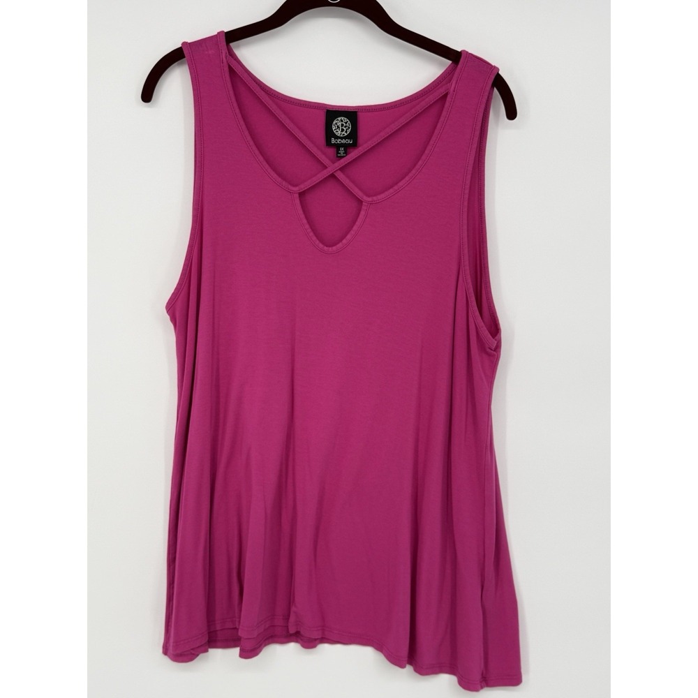 Bobeau Women's Pink Tank Top 1X